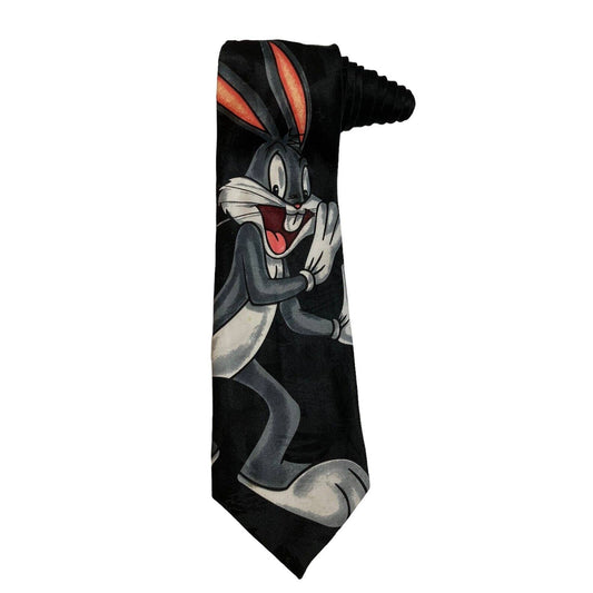 Looney Tunes Mania Bugs Bunny Cartoon Vintage Novelty Necktie 100% Polyester