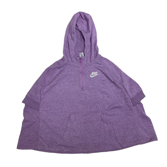 Nike Big Girl's Pullover Half Zip Fleece Poncho Lilac Size XL AT3349-527