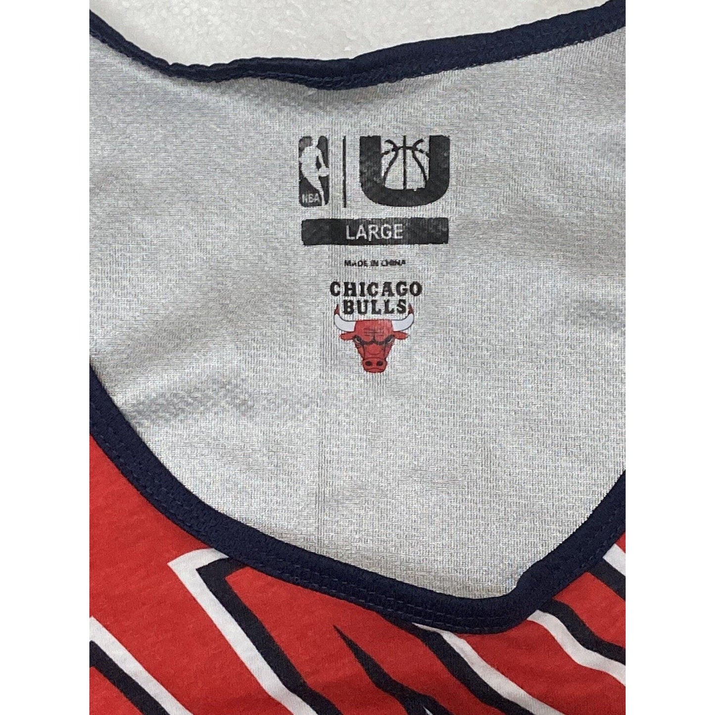 RARE NBA Chicago Bulls Red White & Blue Tank Top Practice Jersey Mens Large
