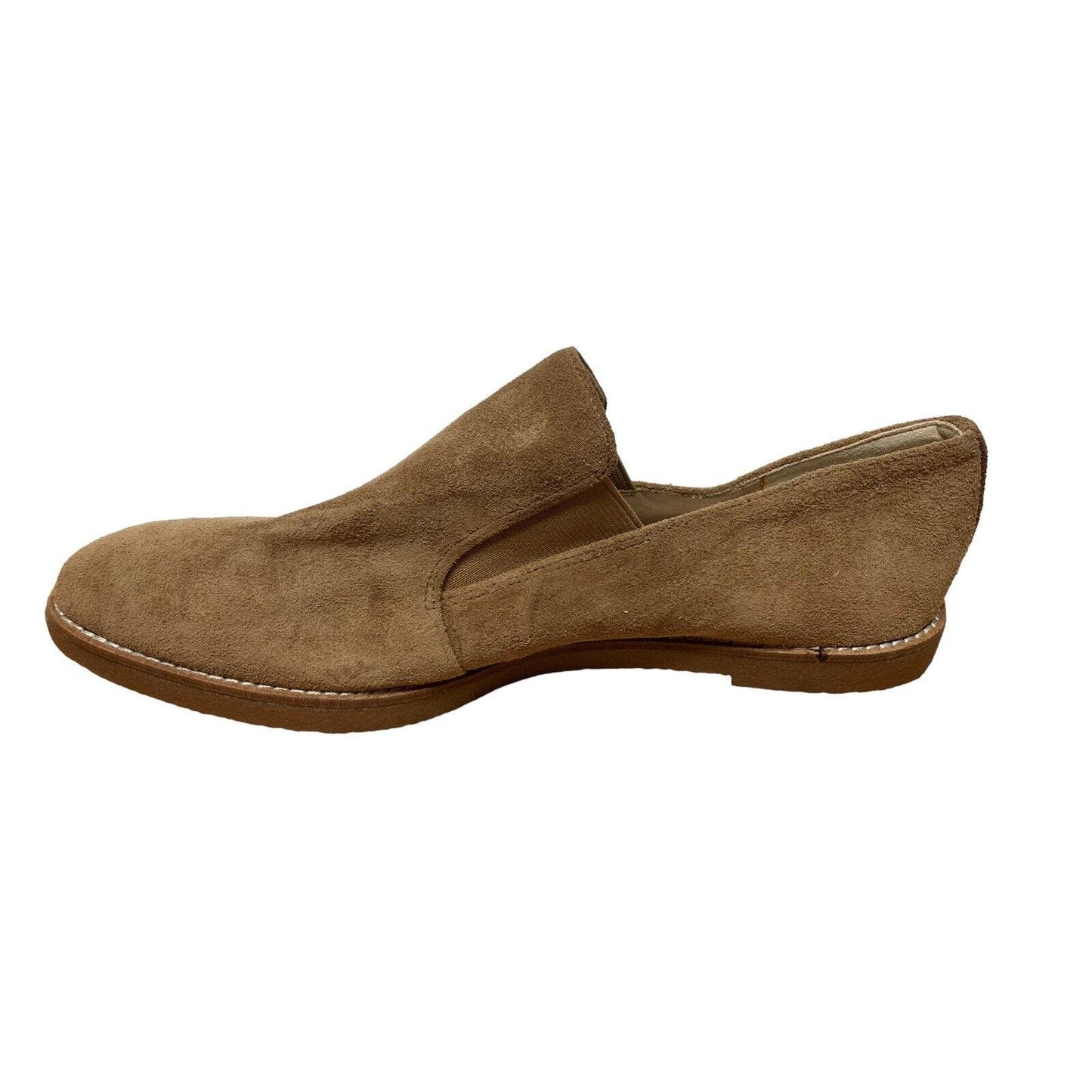Nine West Quinko Suede Leather Slip On Loafer Women's US 9.5 M Tan Brown