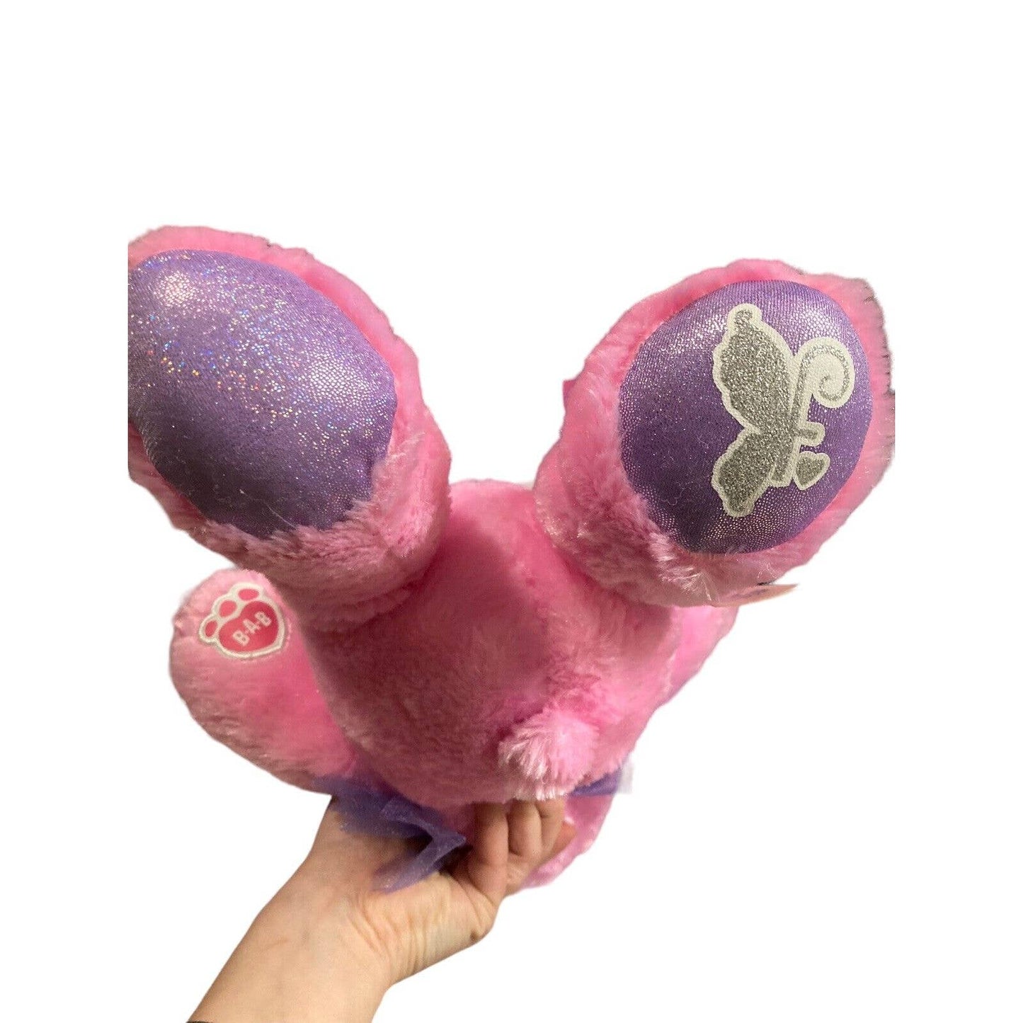 Build a Bear Pink Fairy Bear Beary Fairy Friends Plush with Purple Wings 16” BAB