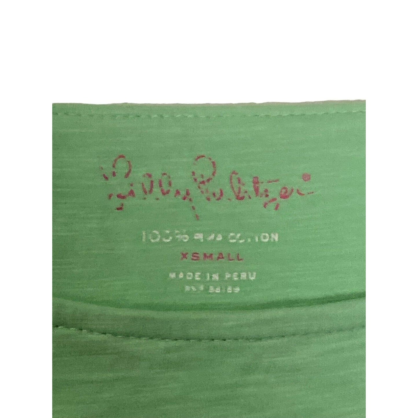 Lilly Pulitzer Dress XS Green Shift Mini Pima Cotton Elbow Sleeve Dolman
