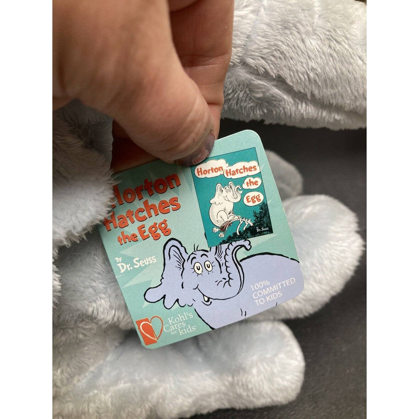 Kohls Cares Dr. Seuss Horton Hatches The Egg Light Blue Plush Elephant With Tag