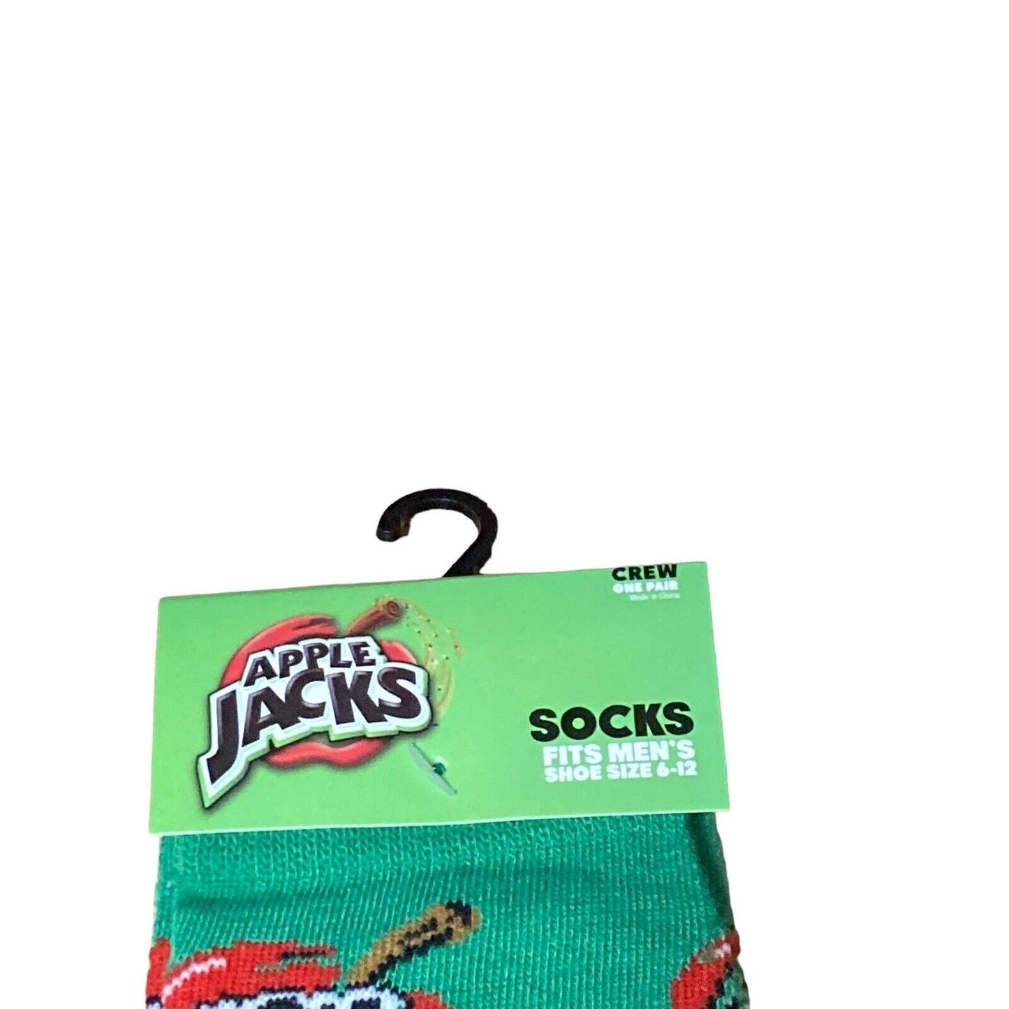 Kellogg's - Apple Jacks - Green - Size Men's 6-12 - One Pair - Novelty Socks