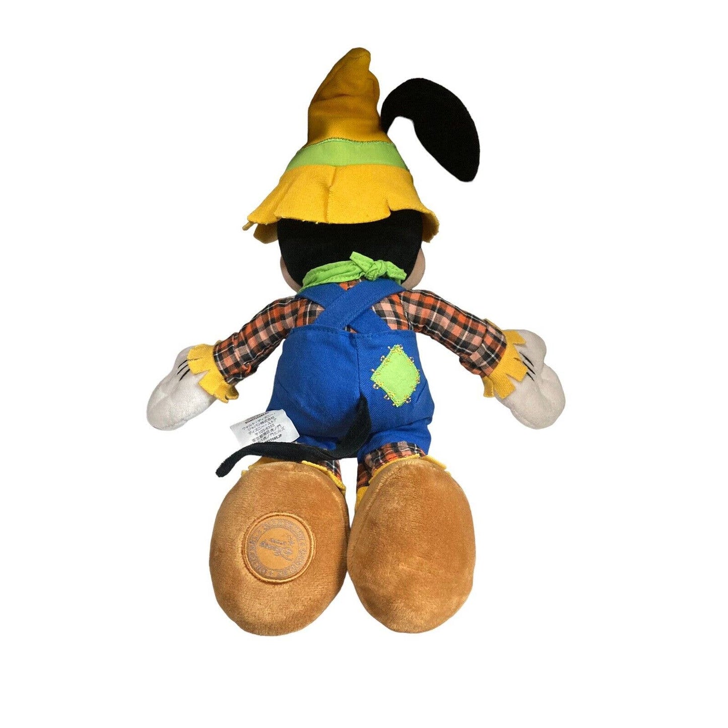 Disney Store Mickey Mouse Halloween Fall Scarecrow Plush Toy Doll stuffed 16"