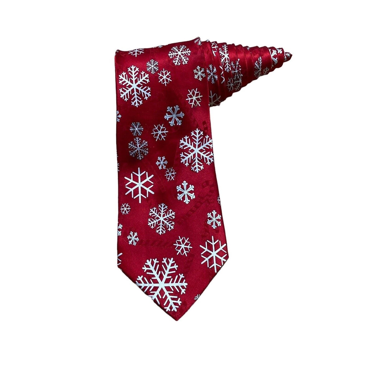 Hallmark Special Ties Snowflakes Snow Holiday Christmas Novelty Vintage Necktie