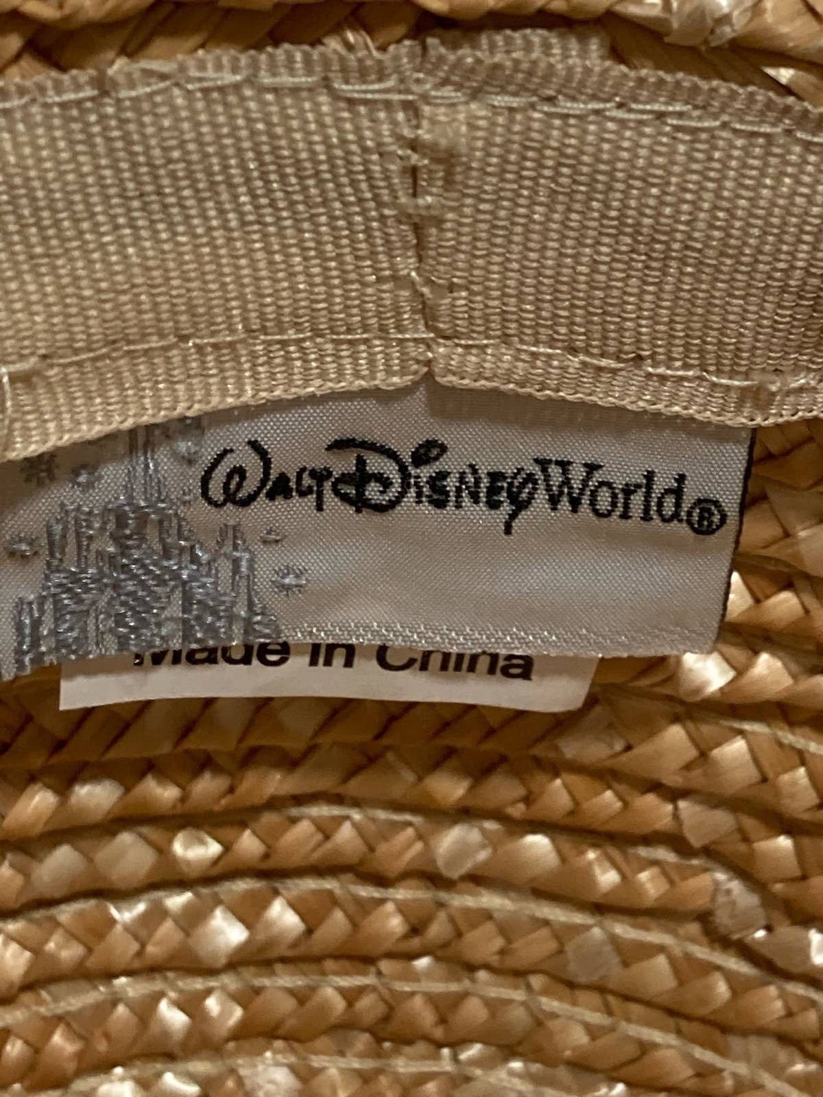Walt Disney World Girls Minnie Mouse Embroidered Straw Hat Vintage Walt Disney World Girls Minnie Mouse Embroidered Straw Hat Vintage
