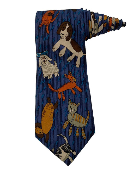 Save The Children Cherise Age 6 Raining Cats And Dogs Novelty Necktie  Children Cherise Age 6 Raining Cats